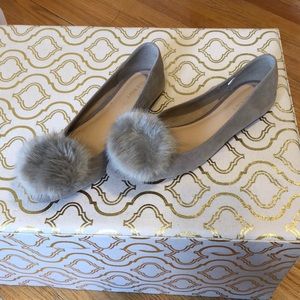 Fur puff flats